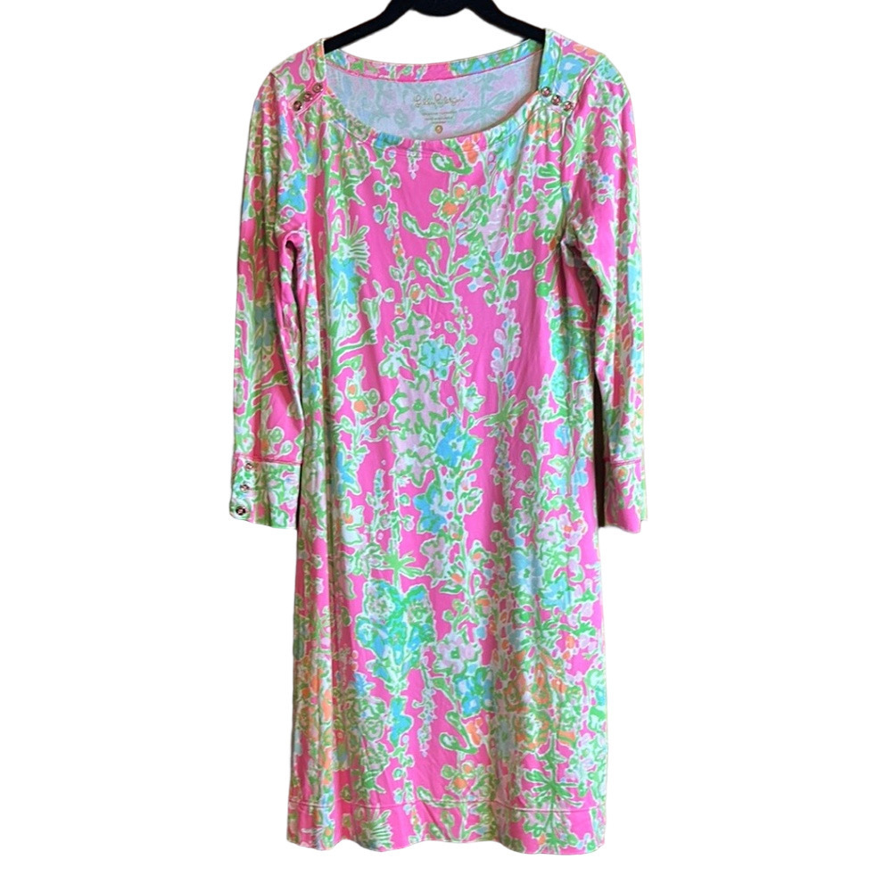Lilly Pulitzer Sophie Pink Southern Charm Shift Dress Small EUC Resort Cruise